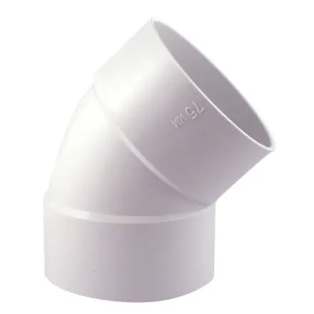 Coude 45° en PVC pour drainage BNQ – 4 po (100 mm) Drainage Malouk