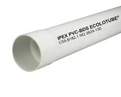 Tuyau de drainage PVC non perforé BNQ – 10 pi ( 3 m) Drainage Malouk